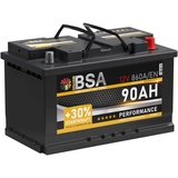 BSA Autobatterie 90Ah 12V 860A/EN +30% Startleistung Batterie ersetzt 80Ah 85Ah 88Ah