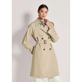 Madeleine Trenchcoat MADELEINE "Trenchcoat Eleganter gefütterter Zweireiher", Damen, Gr. 44, beige (cappuccino), Obermaterial: 80% Polyester PES. 20% Viskose CV., Modern, Mäntel, Trench Longform