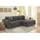 luma-home Dauerschlaf-Ecksofa Federkern Couch Bettkasten mit Cordstoff in Grau Anthrazit & Couches, Wohnlandschaften, Ecksofas