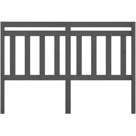 vidaXL Kopfteil Grau 166x4x100 cm Massivholz Kiefer