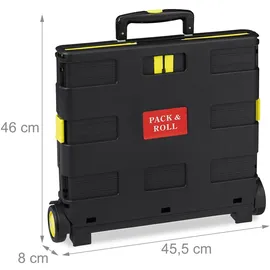 Relaxdays Einkaufstrolley gelb 0,49 x 0,48 x 0,11 m