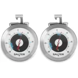 Salter Kühlschrankthermometer mit haken, Temperaturbereich von -30 bis 30 °C, Thermometer zum Aufhängen im Kühlschrank, Gefrierschrank, Tiefkühltruhe, Weinkühlschrank, Minibar, Analog (Packung mit 2)