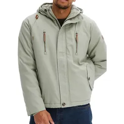 Herren Jacke Übergangs-Jacke aus Baumwolle Denim-Jacke mit Kapuze Frühlings-Jacke 922684 Hellgrün - 56