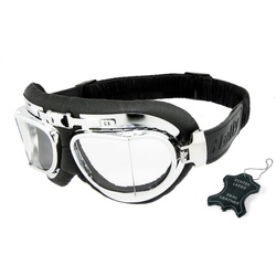 Helly – No.1 Bikereyes Motorradbrille 1410c-n, Motorradbrille mit Kunststoff-Sicherheitsglas weiß