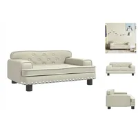 vidaXL Kindersofa Creme 70x45x30 cm Kunstleder