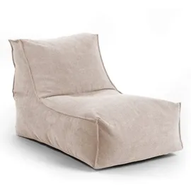 mokebo Sitzsack für Kinder Erwachsene Der Sundowner Bean Bag mit EPS-Perlen Füllung, Relaxliege für drinnen, aus Stoff in Beige