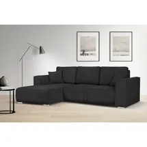 OTTO home Ecksofa OTTO HOME "BEATRICE optionale Schlafsofa mit Bettkasten, B/T/H: 265/170/86 cm", grau (anthrazit), B:265cm H:86cm T:170cm, 100% Polyester, Sofas, Ecksofa, L-Form, wahlweise auch mit Bettfunktion und Bettkasten