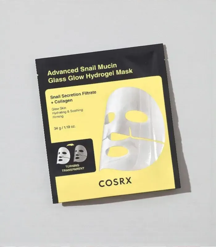 COSRX Advanced Snail Mucin Glass Glow Hydrogel Mask – Hydrogel Maske für Glow 1ks/34g