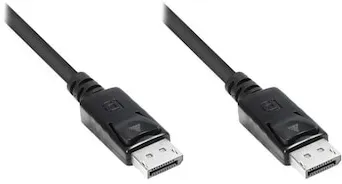 Good Connections DisplayPort 1.2 Anschlusskabel 2m Verriegelungsschutz schwarz