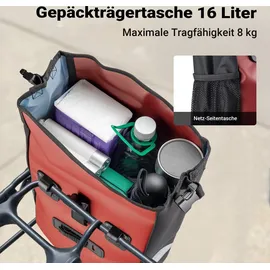 Wiltec Gepäckträgertasche 16 l rot