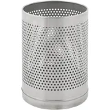 V-Part Perforierter Papierkorb 10 l Silber