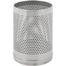 V-Part Perforierter Papierkorb 10 l Silber