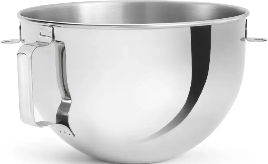 KitchenAid 5KSMB55 Edelstahlschüssel 5,2 L, poliert mit flachem Griff für Bowl Lift 5,2 L, 5,6 L, 6,6 L