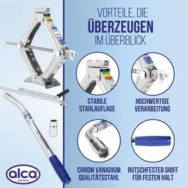 Alca Wagenheber Stahl/Kunststoff 100-350mm silber