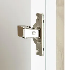 Forte Tuluza Vitrine, Eiche Weiß Hochglanz, Metall, 4 Fächer, 66.5x196x43.2 cm, Made in EU, Beimöbel erhältlich, stehend, Beleuchtung, Wohnzimmer, Wohnwände, Vitrinenschränke