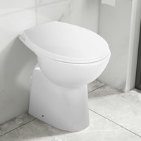 VidaXL Hohe Spülrandlose Toilette Soft-Close 7 cm Höher Keramik