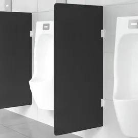 vidaXL Urinal-Trennwand Wandmontage Schwarz 90x40 cm Hartglas