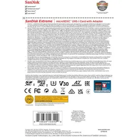 SanDisk Extreme microSDXC UHS-I A2 U3 V30 + SD-Adapter 64 GB