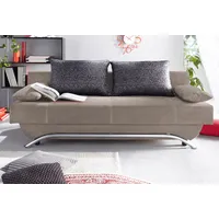Jockenhöfer Schlafcouch Mikrofaser 2-Sitzer Braun