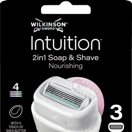 Wilkinson Intuition 2in1 Soap & Shave Nourishing Rasierklingen 3 St.