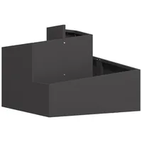 VidaXL Kunststoffpflanzer Schwarz Hochdichtes Polyethylen Mittel