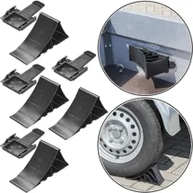 PRO PLUS 4x Unterlegkeil Auto Schwarz Set zum Ausgleichen – max. Achslast 1600 kg Auffahrkeile mit Halterung für sicheren Stand