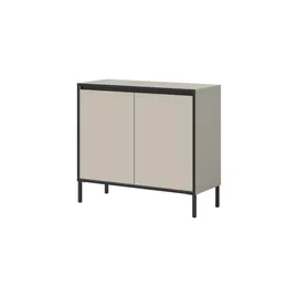 xonox Kommode Tron 92 x 83 x 38 cm Kaschmirgrau Nachbildung / Schwarz