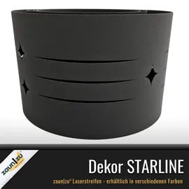 zaun|zu® Sichtschutzstreifen Dekor Starline 2,55 m Braun