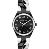 Michael Kors "LENNOX", schwarz (schwarz, silberfarben), Armbanduhren, Damen, Armbanduhr, Damenuhr, analog, Edelstahlarmband, Exklusiv bei uns