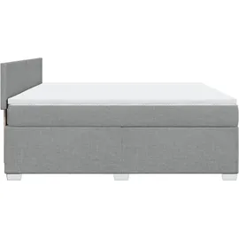 vidaXL Boxspringbett 180 x 200 cm Hellgrau