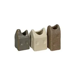 Vase Haus natur sortiert 660774000371 Steinzeug