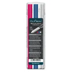 Pica BIG Dry 12 x Ersatzminen Tiefbau Pink Blau Weiß