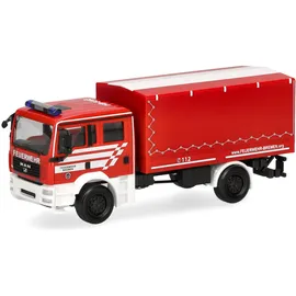 HERPA MAN TGA M Mehrzweckgerätewagen (MzGW) Dekon Feuerwehr Bremen 098847 H0