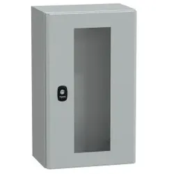 Schneider Electric NSYS3D5320T Spacial S3D tspt Tür ohne Montageplatte. H500xB300xT200 IP66 IK08 RAL7035.