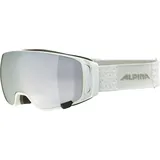 Alpina Double Jack MAG Q Skibrille, white, One Size