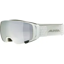Alpina Double Jack MAG Q Skibrille, white, One Size