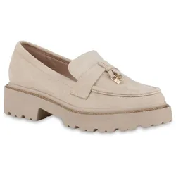 Damen Plateauschuhe in Beige