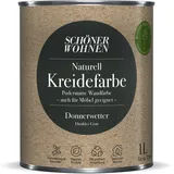Schöner Wohnen Farbe Naturell Kreidefarbe 'Donnerwetter' dunkelgrau matt 1 l