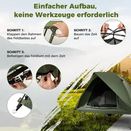 Costway Feldbett mit Zelt Grün