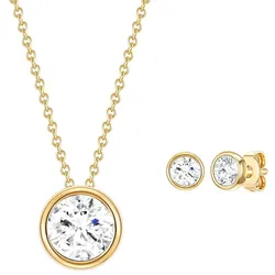 Rafaela Donata Schmuckset Gelbvergoldet verziert mit Kristallen von Swarovski® 10,6 mm Damen 