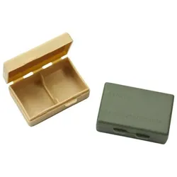 Aufbewahrungsboxen für Gehörschutzstopfen, bronzegrün - bronzegrün