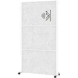 Maul Akustik-Trennwand MAULconnecto 9611102, hellgrau 100,0 x 182,0 cm mit Rollen, 1 St.