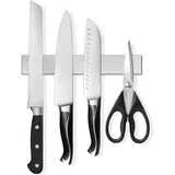 SMART&COOL Magnetleiste Messer Selbstklebend 25cm - Magnet Messerleiste aus Edelstahl mit Extra Starkem Magnet - Messerhalter Magnetisch für Messer und Küchenutensilien