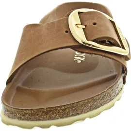 Birkenstock Madrid Big Buckle Nubukleder geölt schmal cognac 36