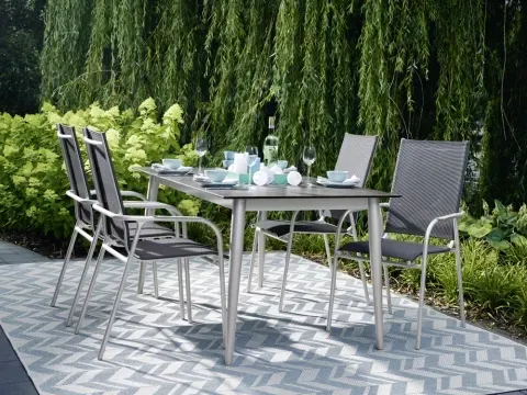 Sieger Sirio Gartenmöbelset 1 Aluminum graphit, 6-teilig