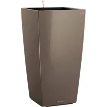 LECHUZA Cubico 40 Komplettset 40 x 40 x 75 cm taupe hochglanz