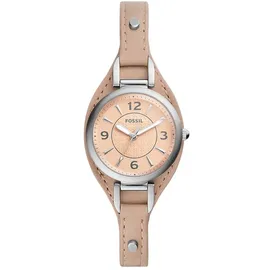 Fossil Damen Quarz 3 Zeiger Uhr mit Armband CARLIE ES5213