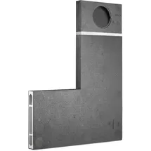 LUNOS 041154 Fassadenelement LUNOtherm S60 mit Schallschutz, für Dämmstärken ab 60mm, Tiefe 60mm, kürzbar bis 630x400mm
