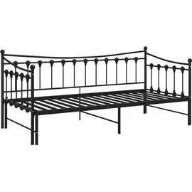vidaXL Ausziehsofa 90 x 200 cm Schwarz