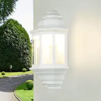 Licht-Erlebnisse Maritime Außenlampe Wandlaterne livorno Weiß E27 IP44 Schiffsleuchte